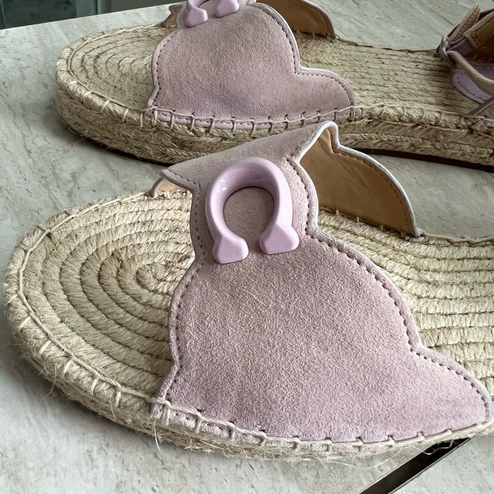 COACH DILLON Lilac/Light Pink Espadrille Sandals - Picture 4 of 8